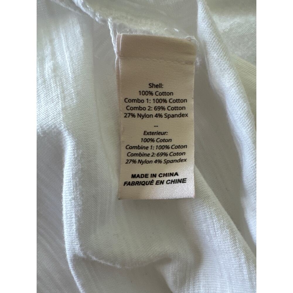 CINQ A SEPT Hailey Ruffle Short Sleeve Top in White Size Small 100% Cotton - Picture 11 of 12